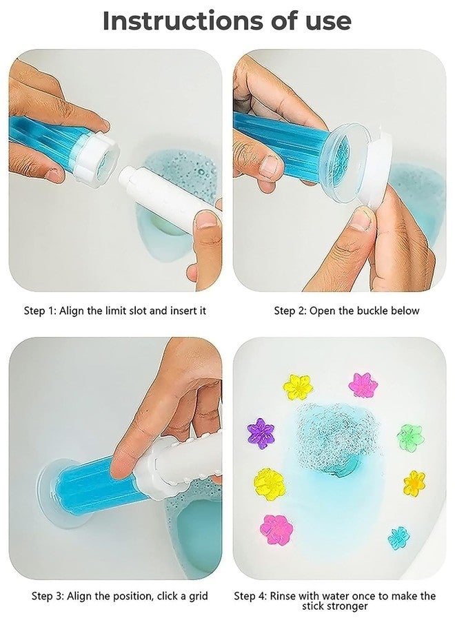 CREWLA Toilet cleaner And Freshener | Flower Toilet Gel Cleaner For Remove Bad Smell | Toilet Gel Injection | Bathroom Toilet Cleaning Gel (Multicolor) - Image 5