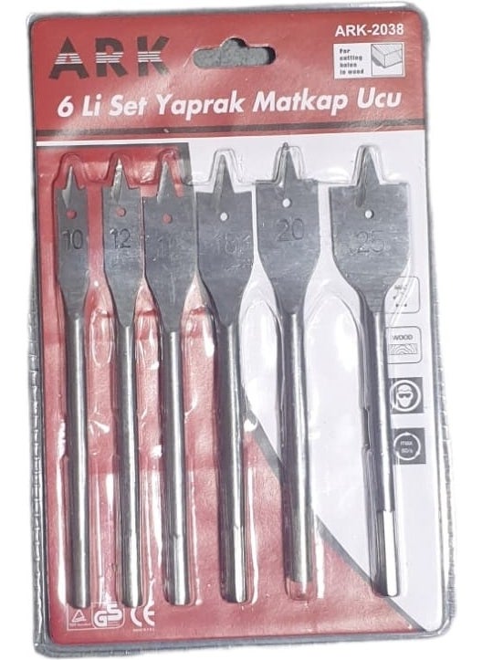 Asaf Yapı Market Leaf Drill Bit Set 6 Piece Bits 
