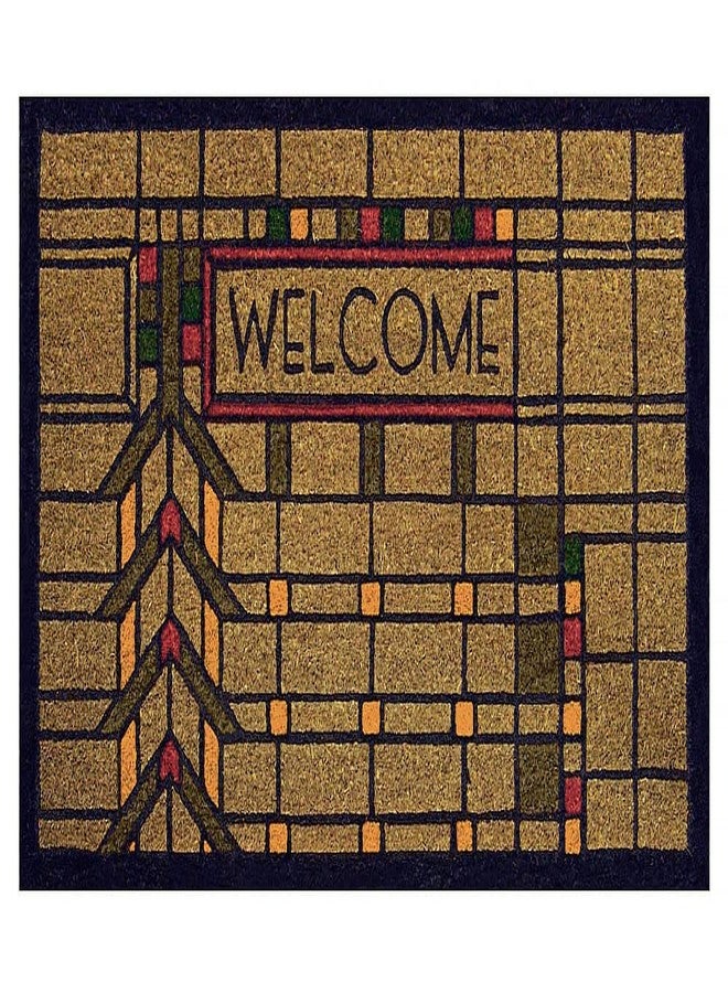 Frank Lloyd Wright Colored Darwin D. Martin House Welcome Doormat - Image 1