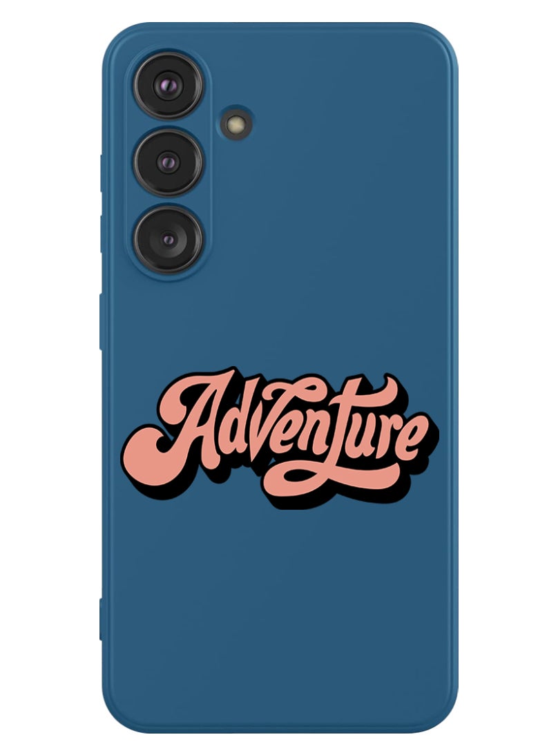 Theodor Protective Slim Fit Case Liquid Silicone Cover with Full Body Protection Anti-Scratch Shockproof Case For Samsung Galaxy S24 Plus (Blue) - Adventure - Image 1