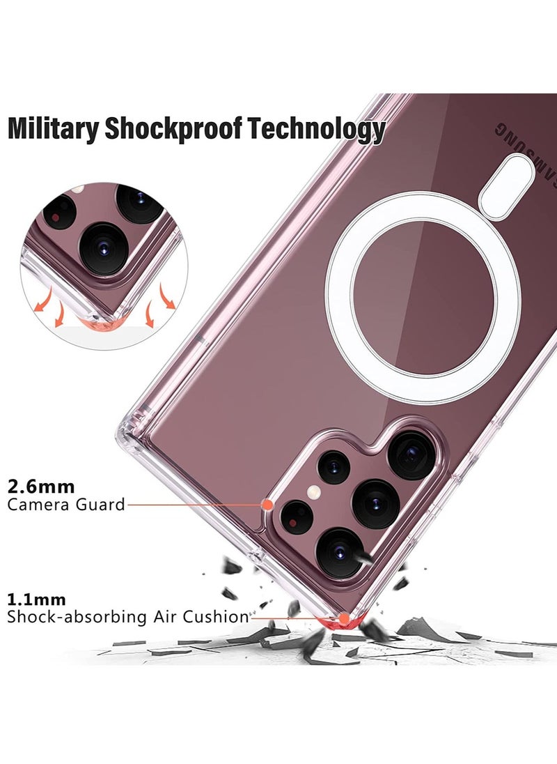 Raxoom Clear Case for Samsung Galaxy S22 Ultra, Compatible with Mag-Safe Charging, Ultra Slim & Full Protective Shockproof Case Cover (Galaxy S22 Ultra, Clear)  - Image 3