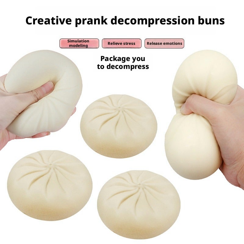 Large Simulation Baozi Squishy Toy with Steamer Basket - Image 1