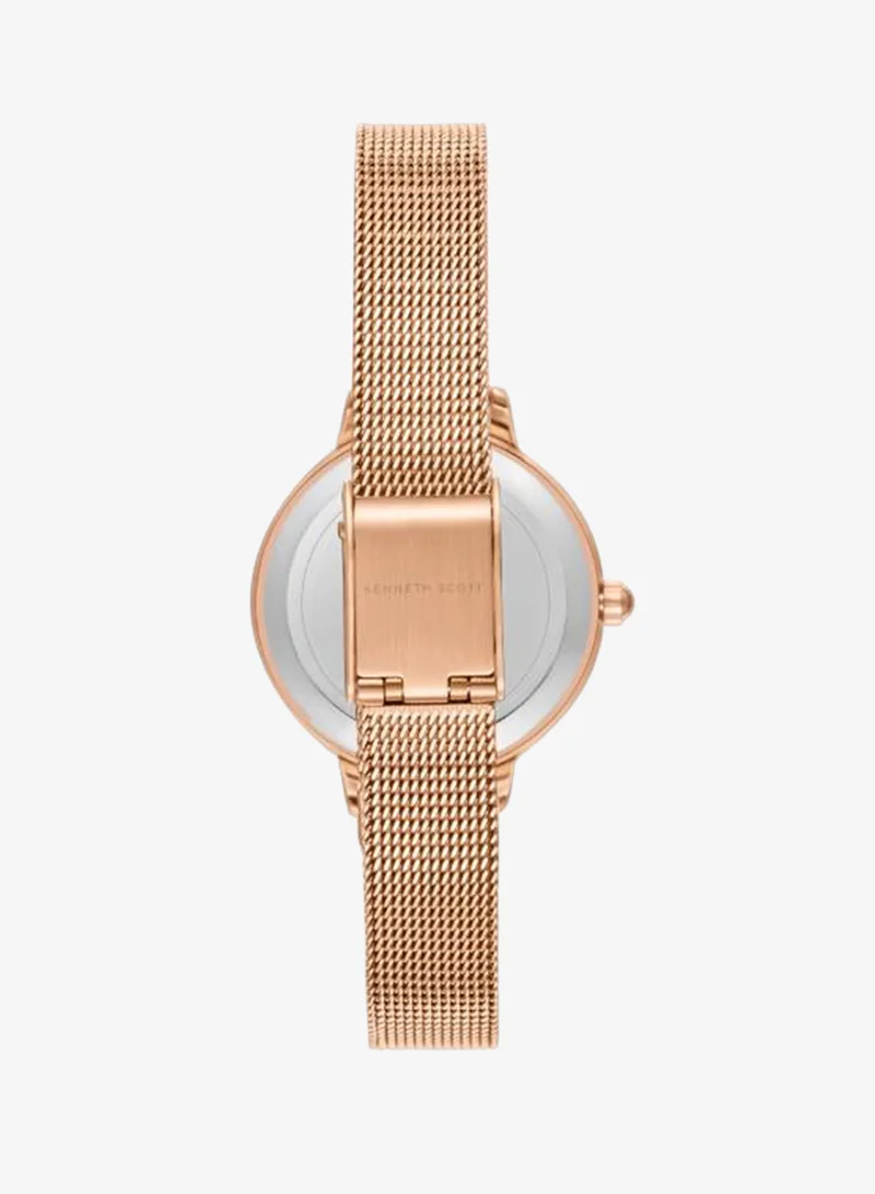 Kenneth Scott Navy Blue Women's Stainless Steel Analog Watch K23512-RMKN - 28 mm for Women | Best Price UAE