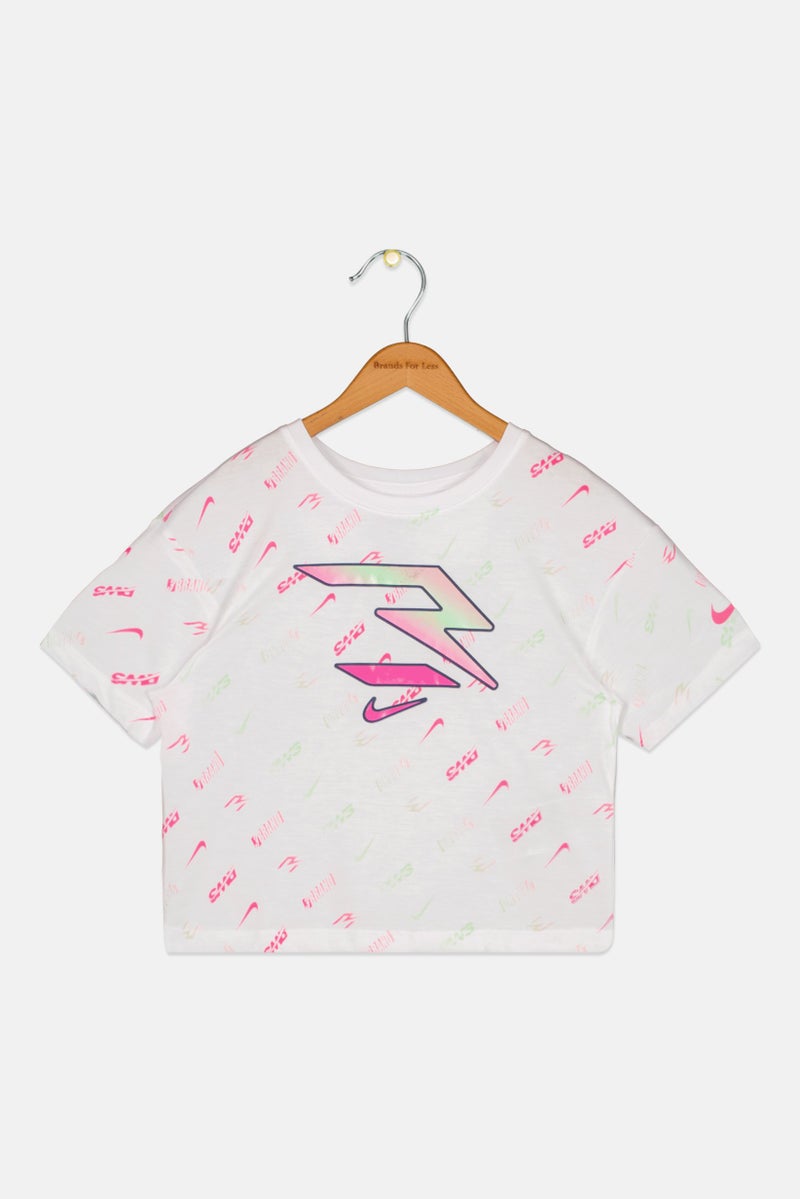 Nike Nike 3Brand by Russell Wilson Kids Girl Sportswear Fit Short Sleeves Outdoor T-Shirt, Multicolor  - Image 1