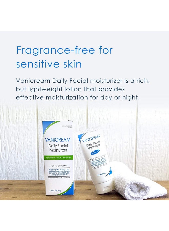 Vanicream Daily Facial Moisturizer With Ceramides And Hyaluronic Acid - Formulated Without Common Irritants For Those With Sensitive Skin, 3 Fl Oz (Pack Of 1) - Image 2