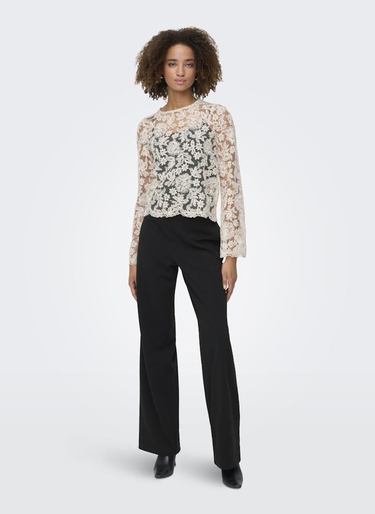 ONLY Belt Detail Wide Leg Pants Len 32" - Image 4