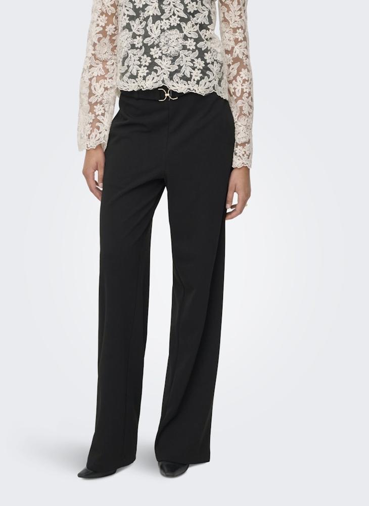 ONLY Belt Detail Wide Leg Pants Len 32" - Image 1
