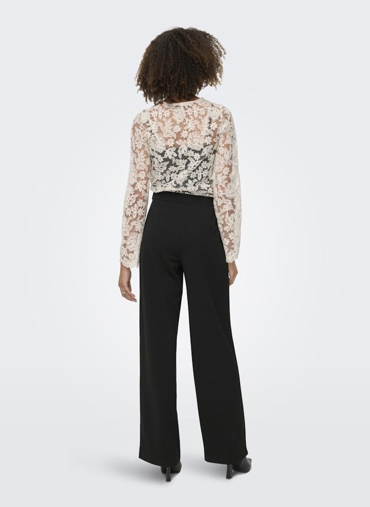 ONLY Belt Detail Wide Leg Pants Len 32" - Image 2