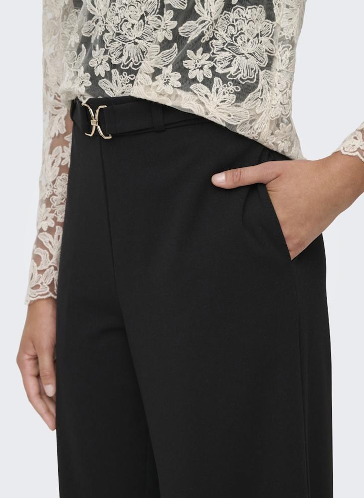 ONLY Belt Detail Wide Leg Pants Len 32" - Image 3