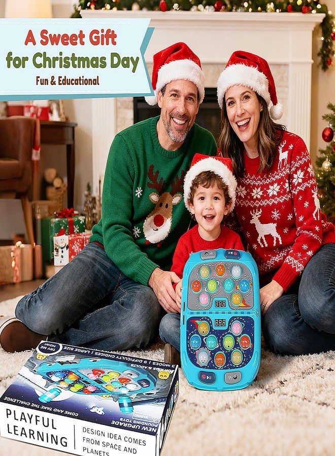 TooLion 2-Player Whack Game Mole - Toys for Age 3-12 Kids,2 Hammers,3 Modes with Sound & Light,Safe Educational Pounding Toy,Birthday for 3 4 5 6+ Year Old Boys Girls,Blue - Image 4