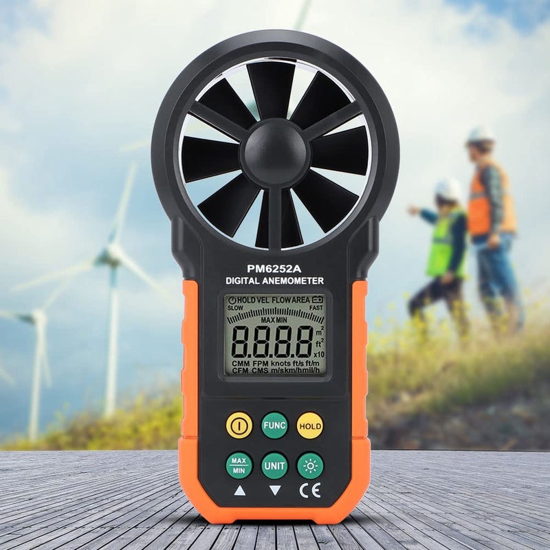 Handheld Digital Anemometer Wind Speed Meter with LCD Backlight Portable Air Velocity Gauge - Image 5