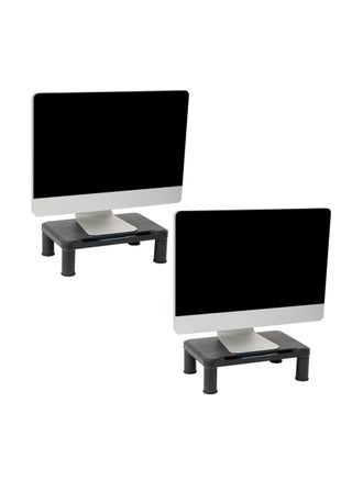 Mind Reader Monitor Stand Set of 2 Height Adjustable Laptop Computer Riser Office 145L x 105W x 525H Black - pzsku/Z59D35ED165C6FBE4535EZ/45/1750416471/13d336c1-bac2-4fd6-8644-20c1493d5bff