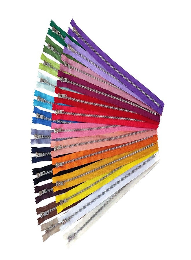 Craftbot Assorted Zippers -10 Inch Aluminum Metal Zippers - Silver No.5 Zips for Bags Set of 25 by Craftbot - Image 2