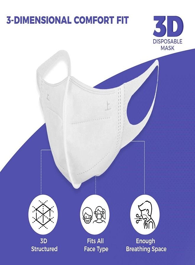 Generic 25 Pack N95 Disposable Particulate Respiratory Face Mask for Adults  - Image 5