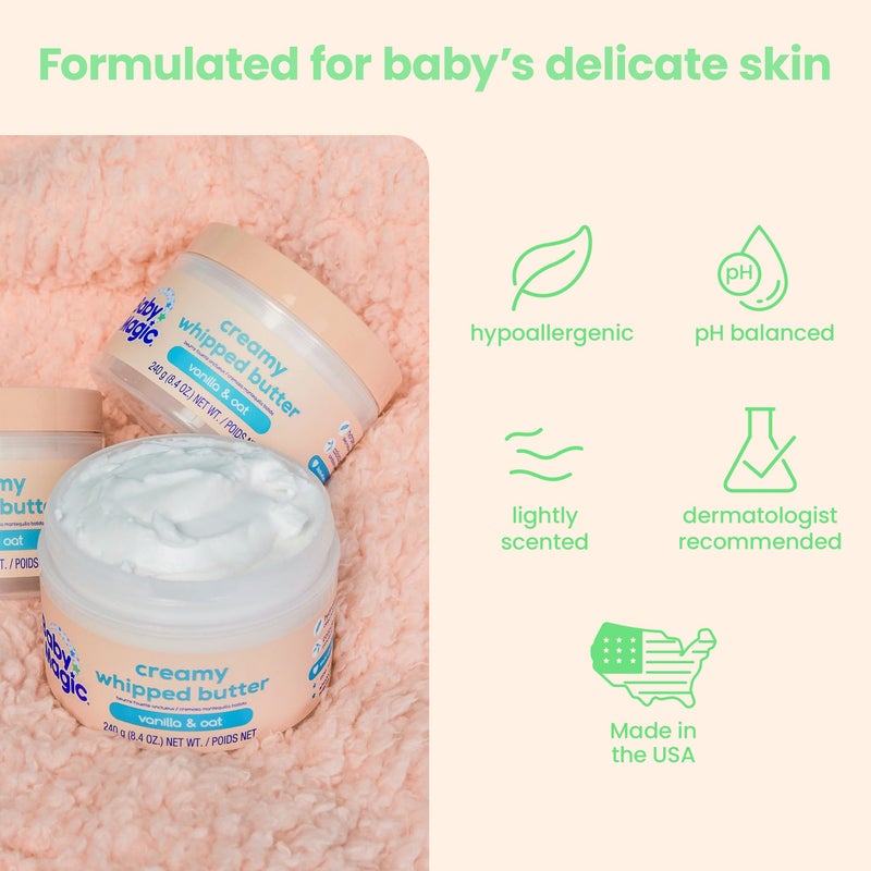 Baby Magic Creamy Whipped Butter Vanilla Oat, 8.4 oz - Image 4