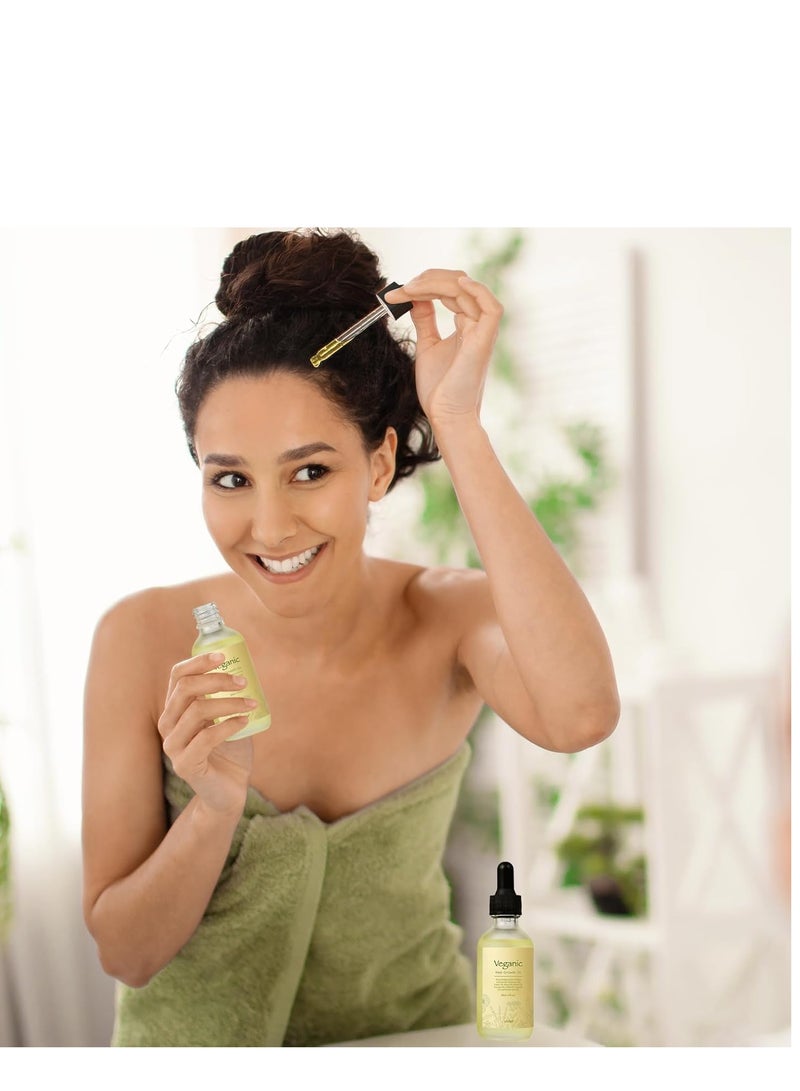 EELHOE Natural Vegan Hair Growth Oil, Vegan Hair Growth Oil with Rosemary Oil, Castor Oil, Argan Oil, Raw Sweet Potato Oil, Vegan Oil (30ml*2) - Image 4