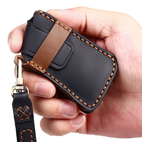 EASYANT Leather Car Key Fob Cover for Lexus 2021-2025 ES RX 350 Compatible with Lexus New LS NX Key Shell Case Black - Image 4