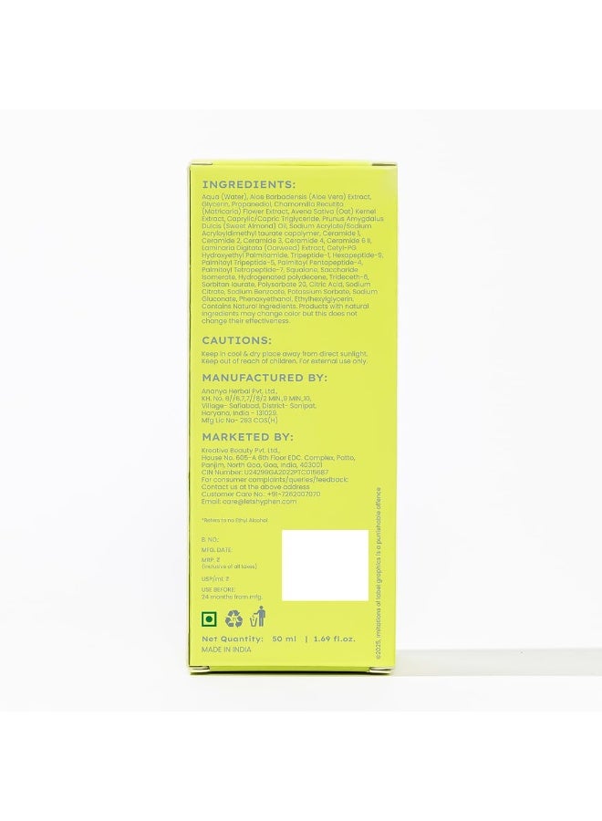 Hyphen 2% Ceramide-Peptide Complex Barrier Repair Face Moisturizer- Oily Skin | Lightweight Gel Cream, Oil-Free Hydration- Dull, Dehydrated Skin | Non-Comedogenic Non-Sticky Cream for Women, Men -50ml - Image 2