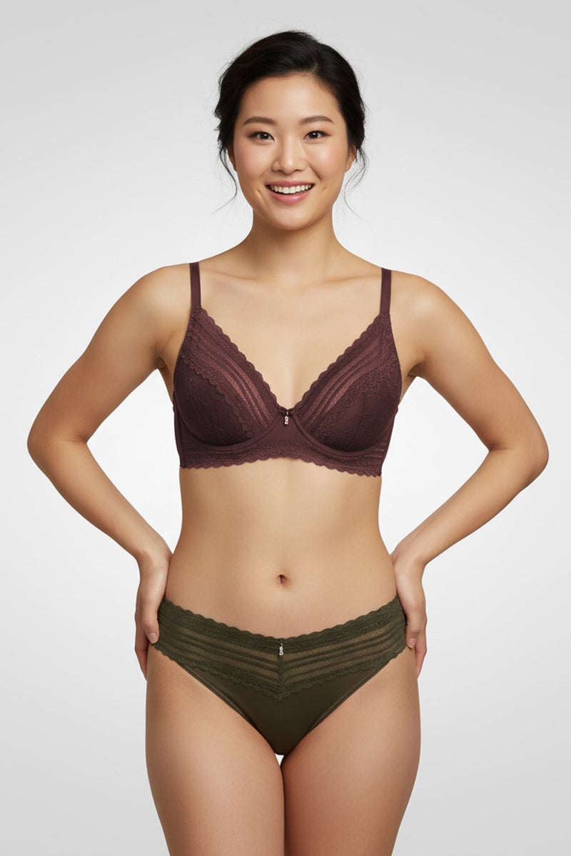 French Affair سراويل بيكيني معدنية نسائية 3 قطع، متعددة الألوان - Image 1