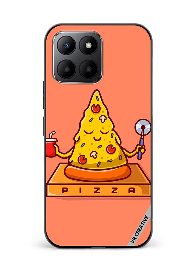 VR CREATIVE Protective Case Cover For Honor 70 Lite Cute Pizza Yoga Design Multicolour - Image 1