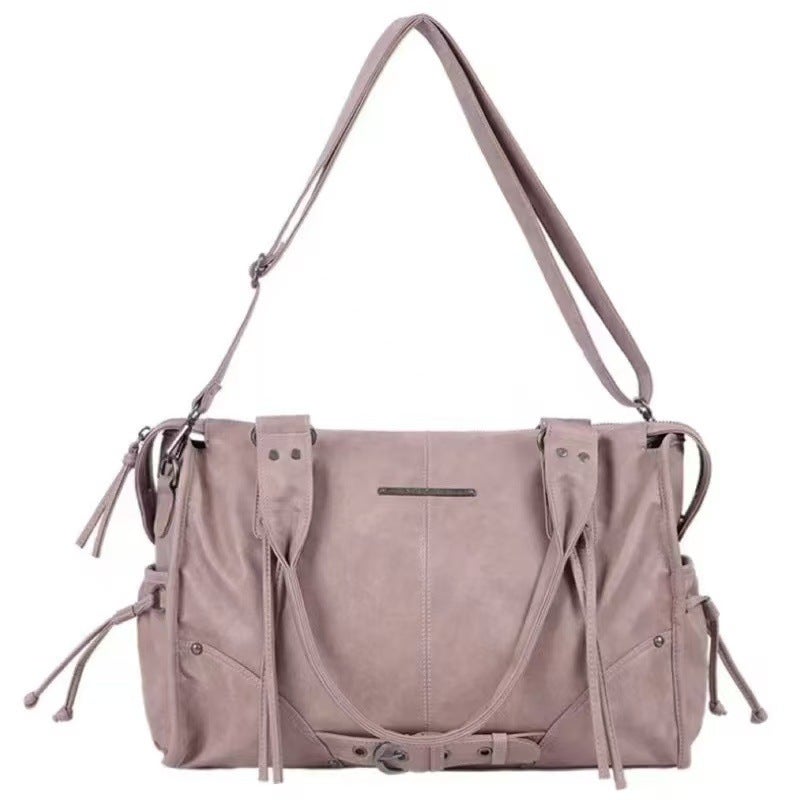 Women's Faux Leather Shoulder Bag with Large Capacity - Image 3