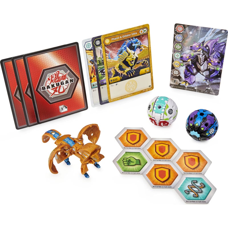 Bakugan Starter Pack 3-Pack, Fused Pharol x Gillator Ultra, Armored Alliance Collectible Action Figures - Image 2