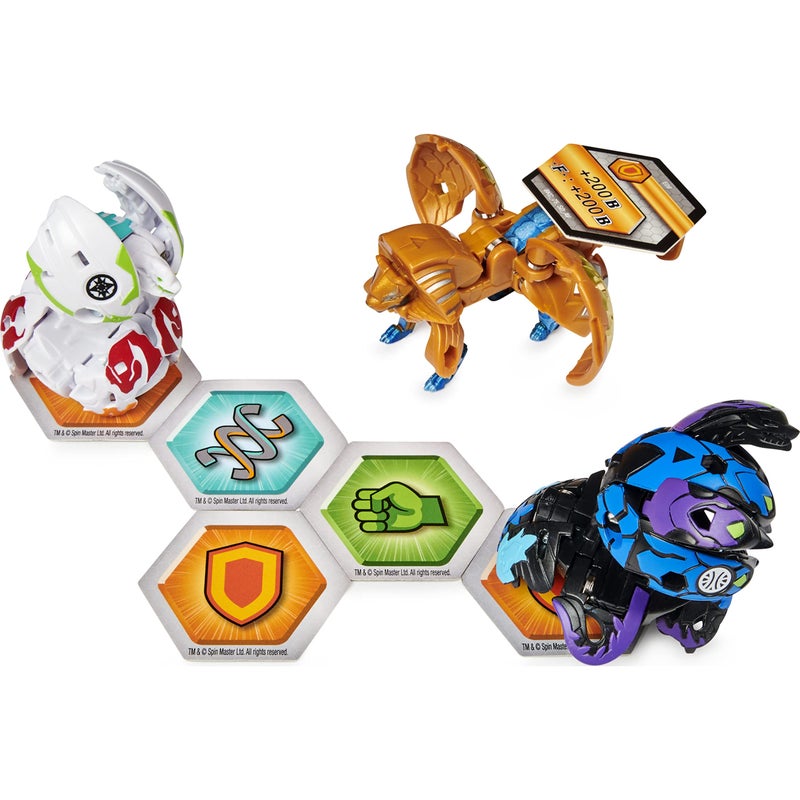 Bakugan Starter Pack 3-Pack, Fused Pharol x Gillator Ultra, Armored Alliance Collectible Action Figures - Image 3