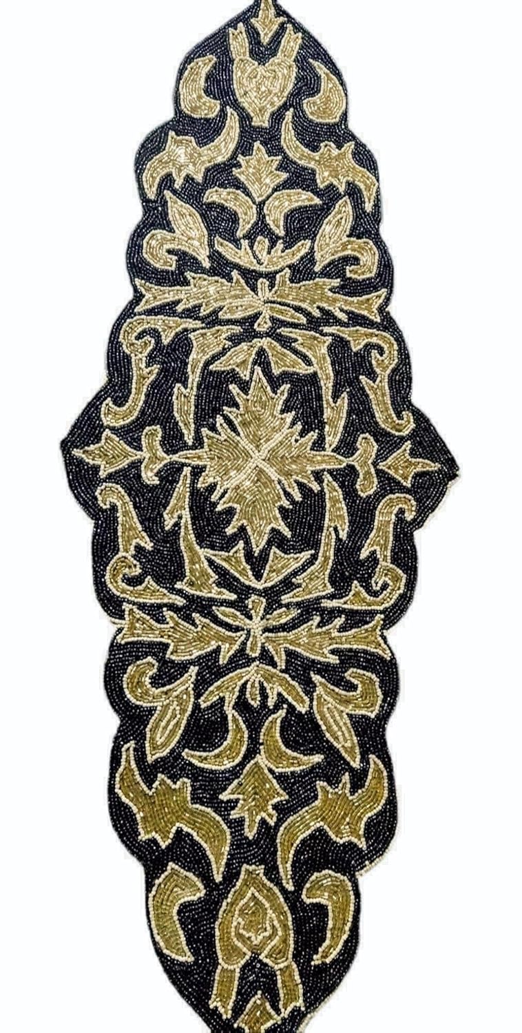 AIVIK Premium Handcraf Beautiful Beaded Table Runner Craftsmanship 13 36 Inch BR003 - Image 2