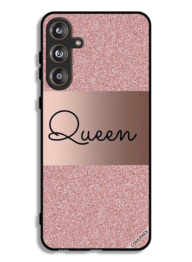 Covernex Samsung Galaxy M55 5G Protective Case Cover Queen Glitters Background - Image 1