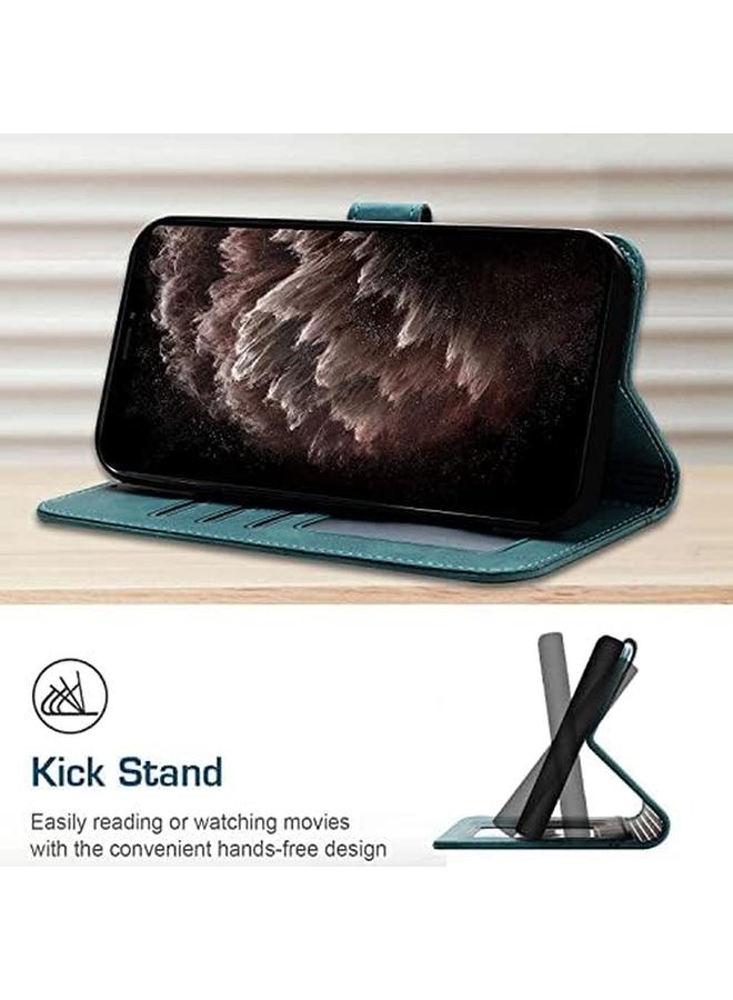 إيروريكس حافظة لهاتف Huawei Y9A، حافظة جلدية قابلة للطي مع فتحات للبطاقات، حافظة واقية مقاومة للصدمات لهاتف Huawei Y9A Y9A، أخضر - Image 5