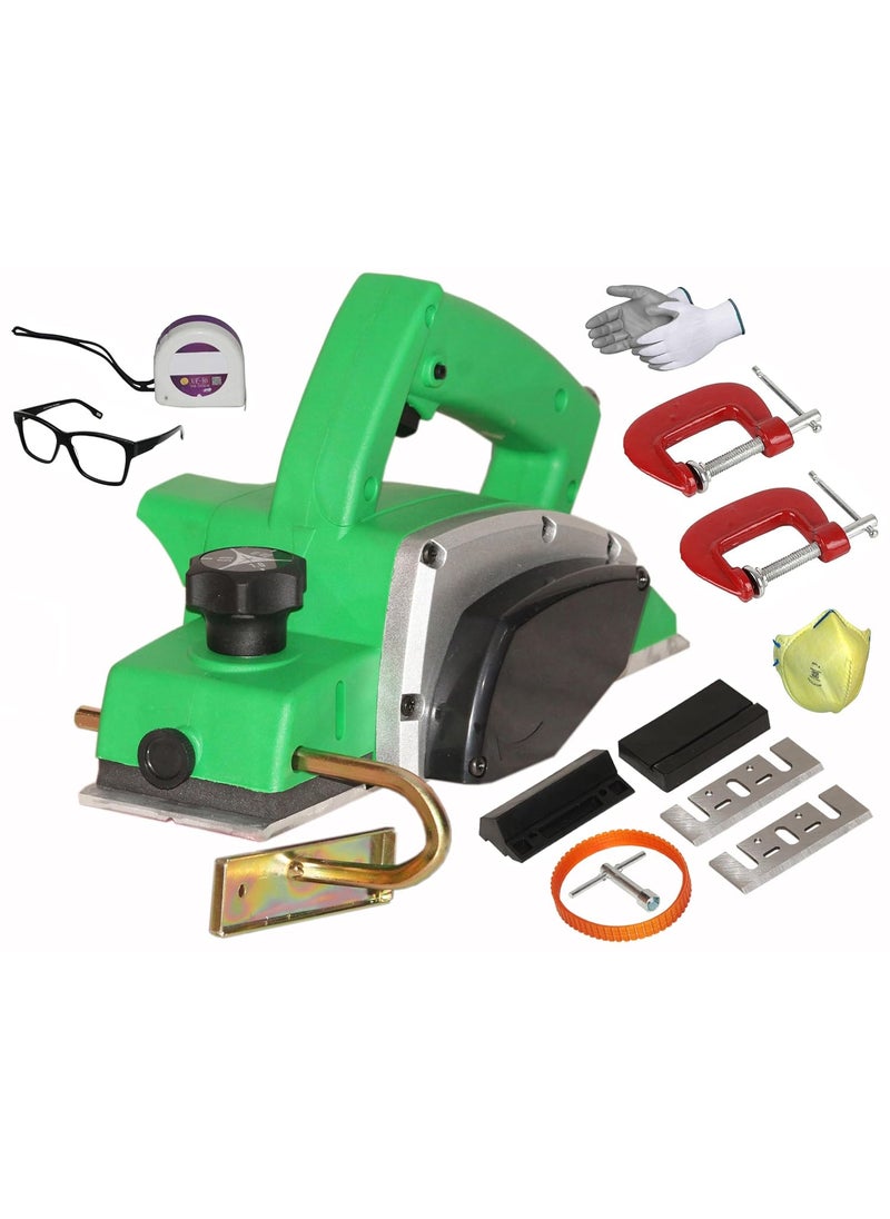Digital Craft Digital Craft Wood Planer 1400W Machine of Carpentry HighPower MultiFunction Electric Planer Professional Woodworking Machine 82mm Electric Planer MachineTape 3Mtr2 G Clamp  - Image 1