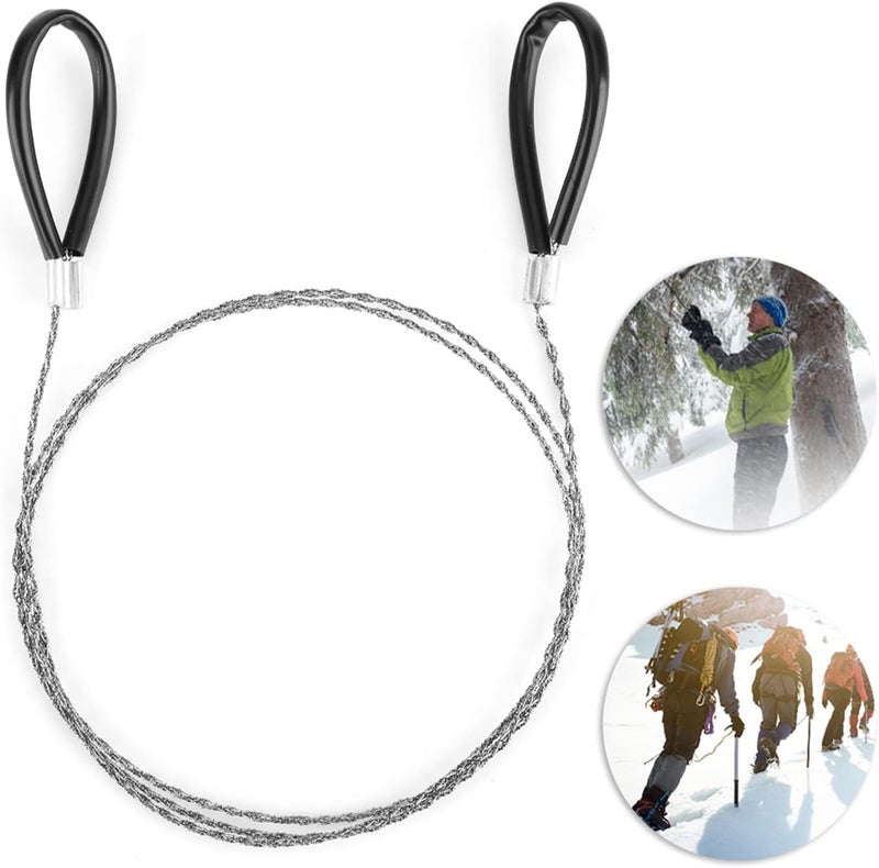 Aufee Emergency Steel Wire, Emergency Wire, Steel Wire Saw Scroll Travel Wire Rope Cable Survival Wire, for Cutting Wood Bone Rubber Plastic - Image 4