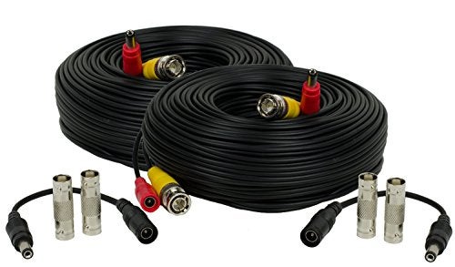 Amcrest Security Camera Cable 100FT BNC Cable, Camera Wire CCTV, Pre-Made All-in-One Video and Power Cable for Security Camera 960H, HDCVI Camera, DVR (SCABLEHD100B-2pack) - Image 1