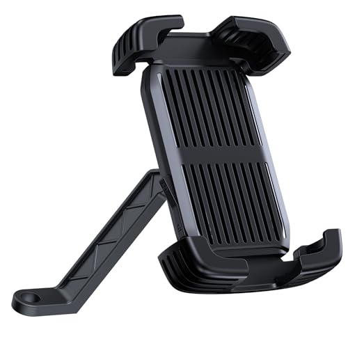 Glangeh Mobile Holder for Bike with Adjustable Locking, 360° Rotation, Side Mirror Mount, Shock Proof, Antiskid Design- Fits 4.7"-7.2" Smartphones(J47+W15) - Image 1