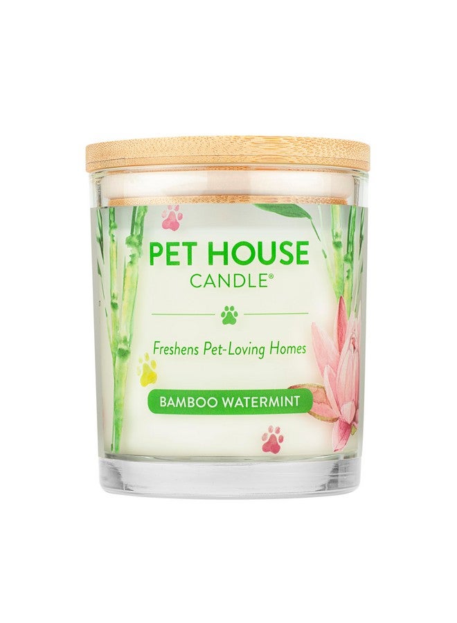 One Fur All - Pet Odor Eliminator Natural Soy Wax, Bamboo Watermint, 9 Oz Jar - Image 1