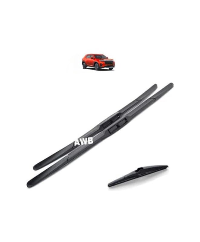 AWB® Hybrid Wiper Blades Front & Rear Compatible with Honda Elevate (pack of 3) - Image 1