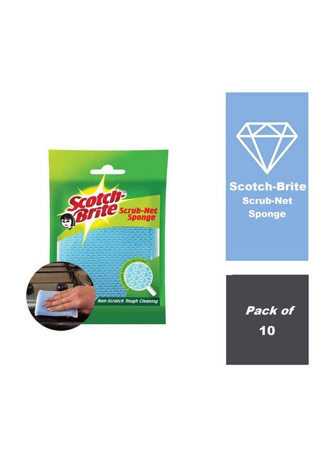 Scotch Brite Scrub Net Sponge-Pack Of 10 - Image 2