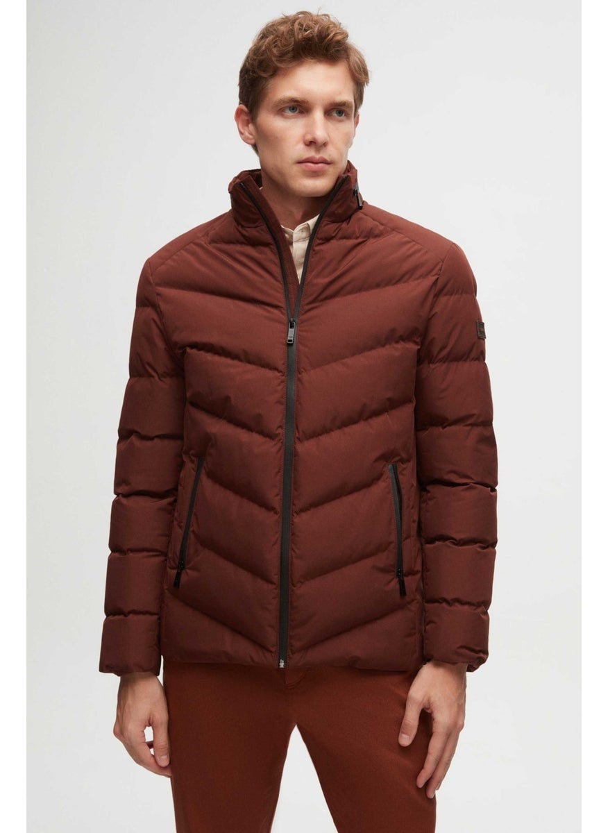 twn Slim Fit Tile Concealable Hooded Fiber Filled Windproof Jacket  - Image 1