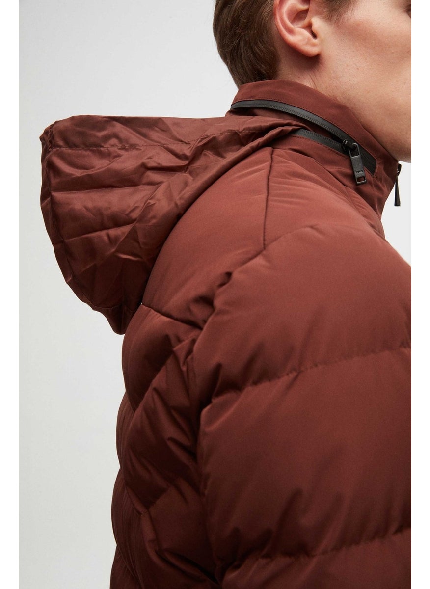twn Slim Fit Tile Concealable Hooded Fiber Filled Windproof Jacket  - Image 3