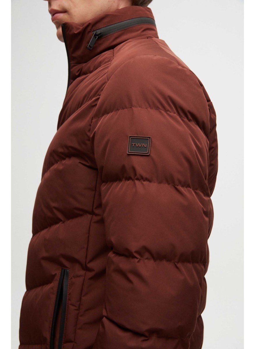 twn Slim Fit Tile Concealable Hooded Fiber Filled Windproof Jacket  - Image 4