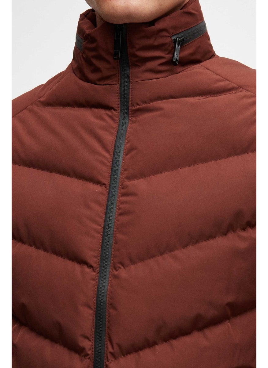 twn Slim Fit Tile Concealable Hooded Fiber Filled Windproof Jacket  - Image 5