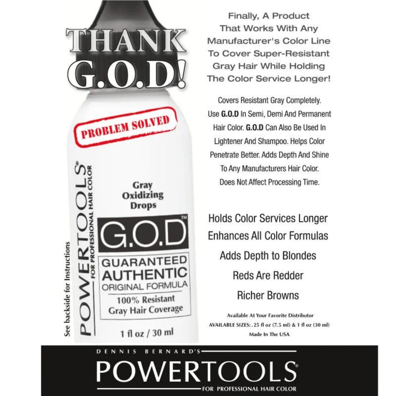 POWERTOOLS Gray Oxidizing Drops - Covers Resistant Gray Hair, Adds Depth and Shine to Any Hair Color (1 Fl Oz, Liquid, Gray, Gray) - Image 3