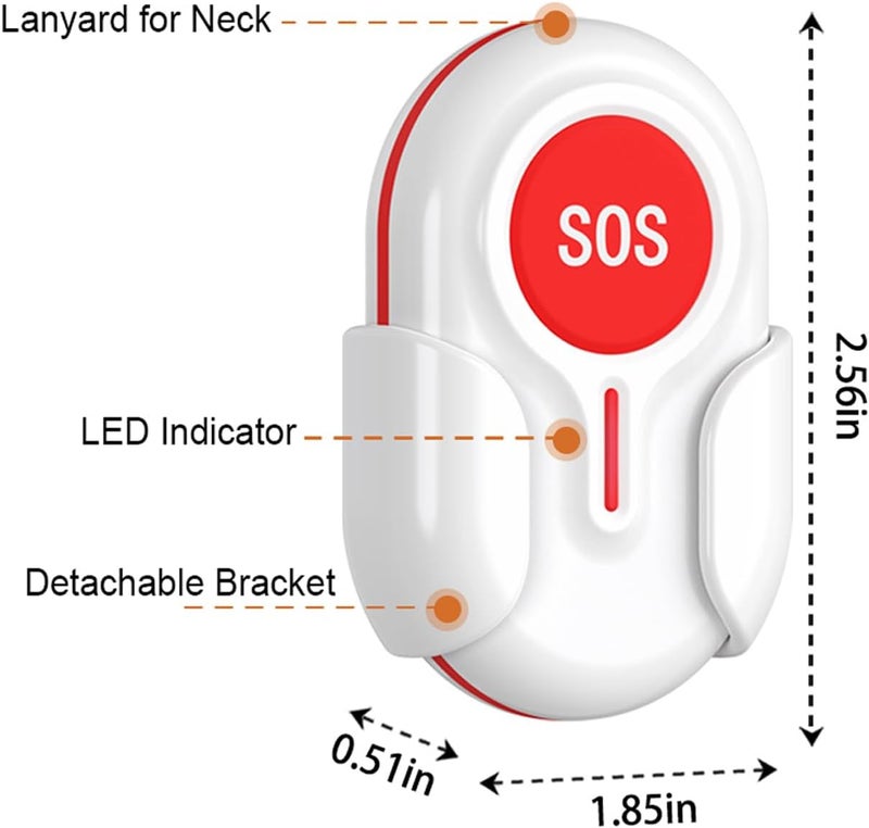 CallToU Wireless Call Buttons for Caregiver Pager and Calling System Waterproof Call Bell Nurse Alert Call Buttons for Elderly/Patient/Disable/ Home-BT009(Need to Be Paired with Receiver to Work) - Image 2