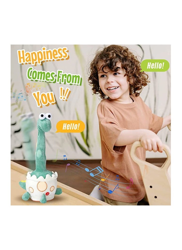 KASTWAVE Light up Dancing Talking Dinosaur Toys Electronic Shake Interactive Toys Glowing Toy Wriggle Singing Recordable Toy 14” Funny Mimicking Speaking Creative Toy Birthday Gift for Kids  - Image 2