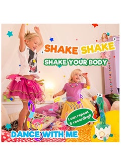 KASTWAVE Light up Dancing Talking Dinosaur Toys Electronic Shake Interactive Toys Glowing Toy Wriggle Singing Recordable Toy 14” Funny Mimicking Speaking Creative Toy Birthday Gift for Kids  - Image 3