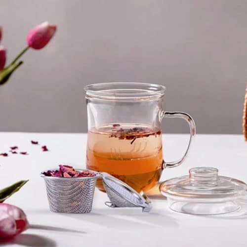 BLUE TEA - Bucket Tea Infuser | Easy Clean Stainless Steel Infuser with Chain Hook | Perfect for Loose Leaf Teas, Herbals, Spices | Fine Steeper, Diffuser, Filter | Featured in Shark Tank | Reusable - Image 4