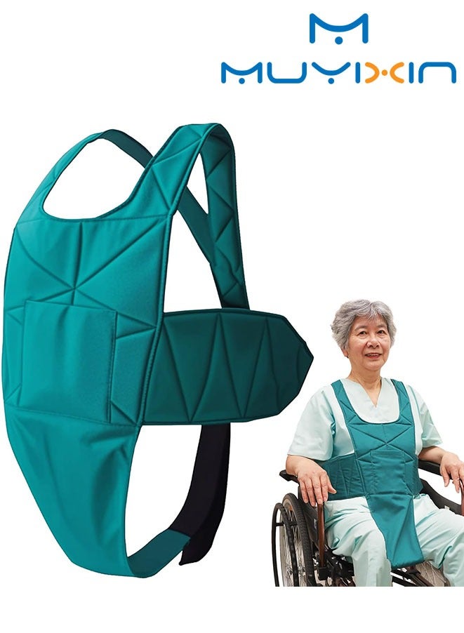 Muyixin حزام مقعد الكرسي المتحرك لكبار السن، أحزمة طبية للمستشفى مع حزام مضاد للانزلاق، ملائمة مريحة للمرضى كبار السن، أحزمة مقاعد الكراسي المتحركة العالمية للبالغين - Image 1