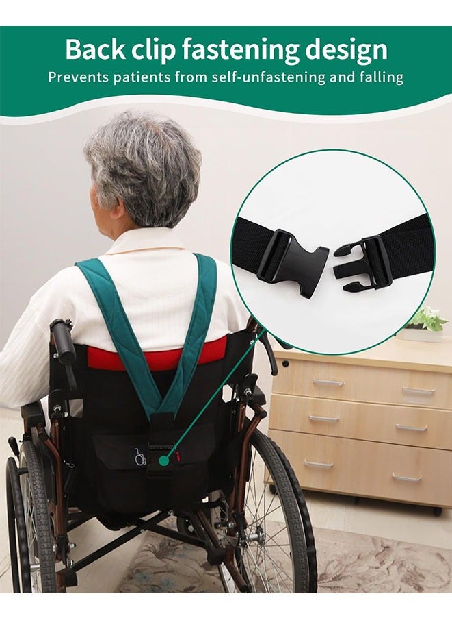 Muyixin حزام مقعد الكرسي المتحرك لكبار السن، أحزمة طبية للمستشفى مع حزام مضاد للانزلاق، ملائمة مريحة للمرضى كبار السن، أحزمة مقاعد الكراسي المتحركة العالمية للبالغين - Image 5