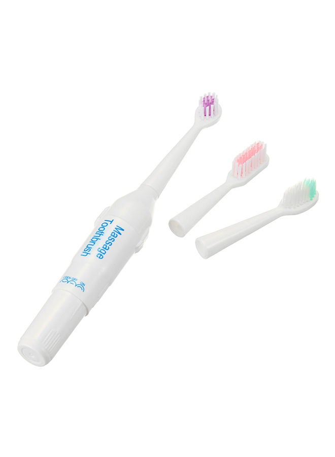 NIBEMINENT Pet Electric Toothbrush White/Blue - Image 2