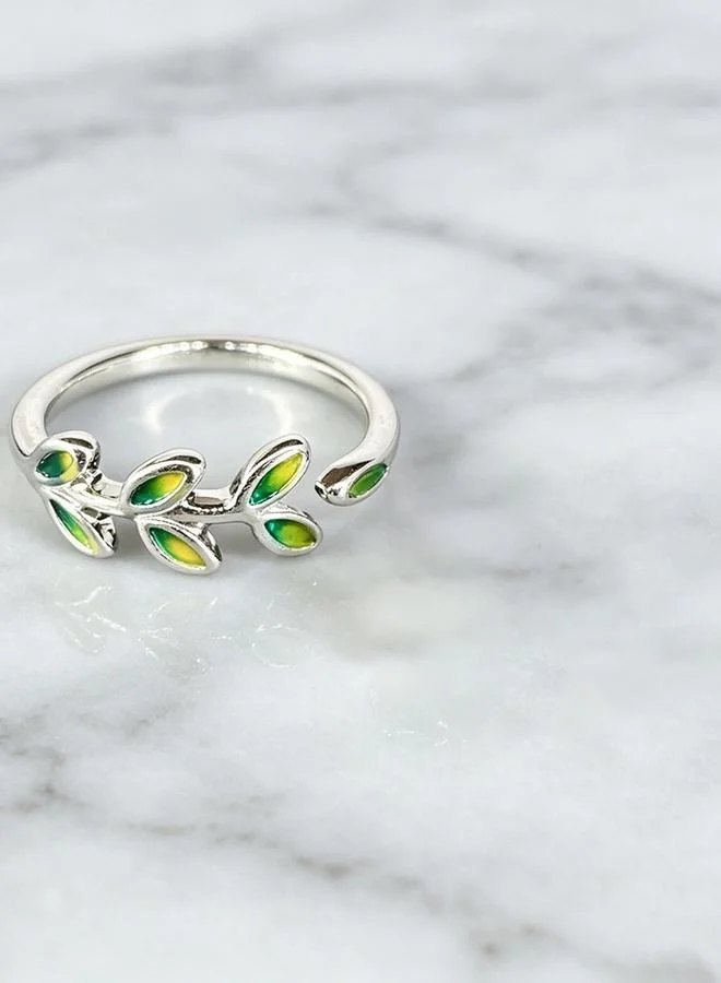 Take Two  Silver Tone Olive Branch Ring for Women | Best Price UAE